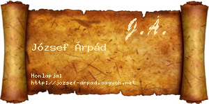 József Árpád névjegykártya